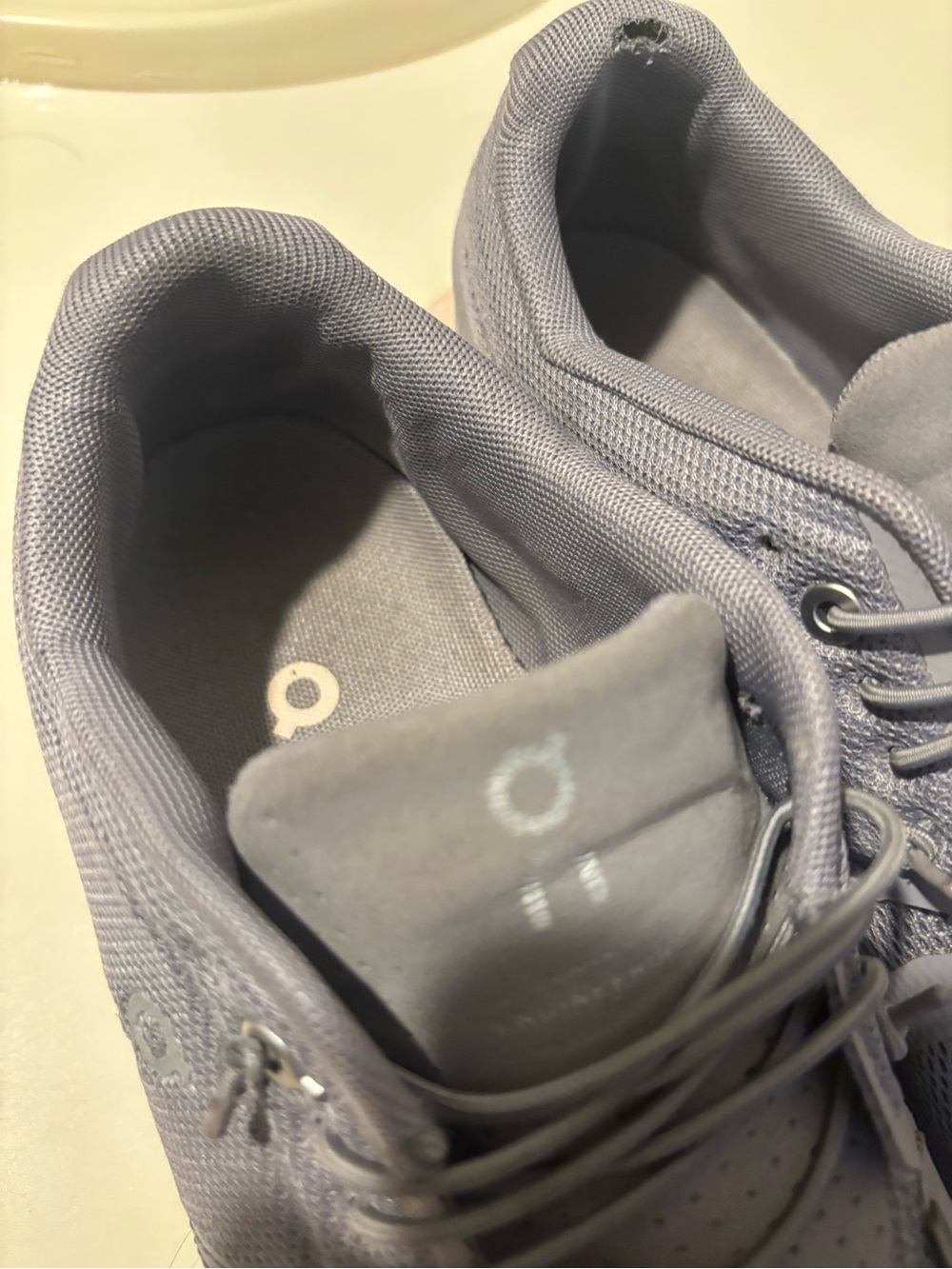 On Running Men's Grey Athletic Shoes with Light Pink Sole - Picture 2 of 4